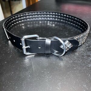 Urban Outfitters Black and Silver Studded Belt Size S